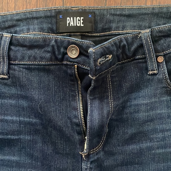 Paige size 34 jeans with light factory wear. - Picture 2 of 10